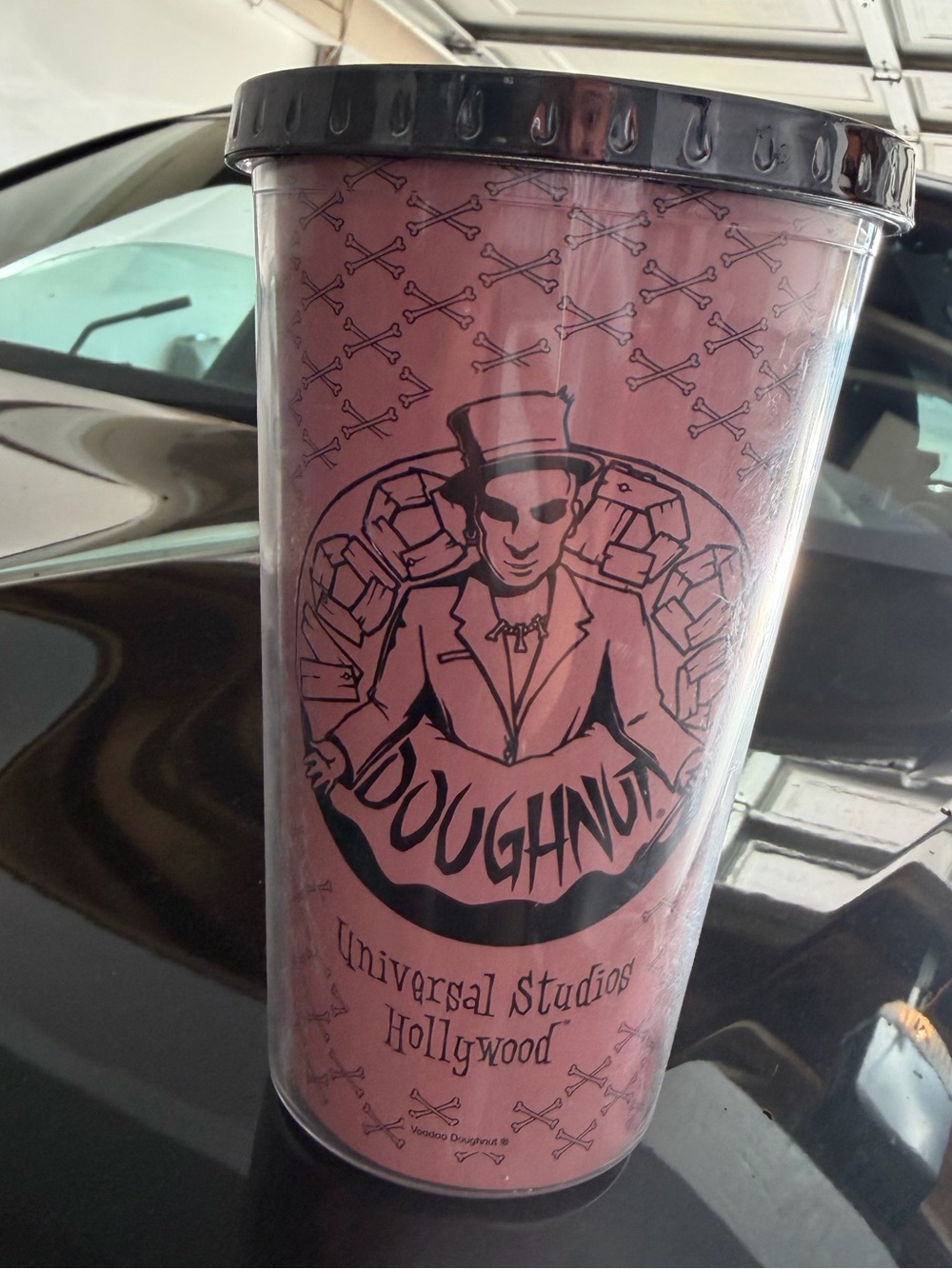 Universal Pink Clear Travel Tumbler with Lid